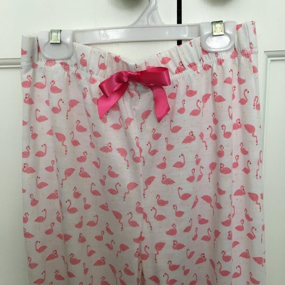 Lands End Girls Lightweight Flamingo Sleep Pants 14 - Picture 2 of 7